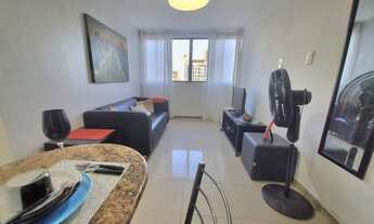 Imagem 1: Aluguel Flat 1Qto 100%Mobiliado Andar Alto, Vista Nascente, Serv Camareira, no Coração de