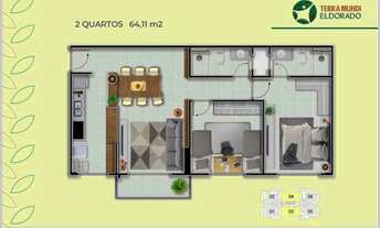 Imagem 3: Apartamento para venda tem 64 metros quadrados com 2 quartos em Village Veneza - Goiânia