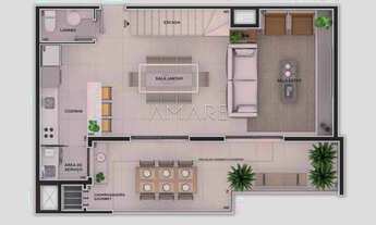 Imagem 6: COBERTURA com 3 dormitórios à venda com 227.08m² por R$ 1.480.000,00 no bairro Rebouças