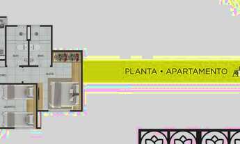 Imagem 5: HGN- Saia agora mesmo do aluguel, apartamento com 2 quartos, suíte, varanda