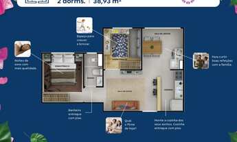 Imagem 3: Apartamento para venda tem 45 metros quadrados com 2 quartos em Itaperi - Fortaleza - CE