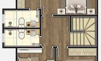 Imagem 4: Sobrado a venda, em construção com 110 m², 3 quartos, suite, terraço, na Rua João Havro no