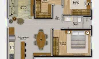 Imagem 5: Apartamento com 2 dormitórios à venda, 73 m² - Pagani - Palhoça/SC