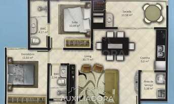 Imagem 7: Apartamento com 2 dormitórios sendo 1 suíte