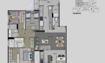 Imagem 4: APARTAMENTO com 3 dormitórios à venda com 251.54m² por R$ 1.398.000,00 no bairro Cabral