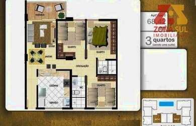 Imagem 5: Apartamento com 3 dormitórios à venda, 68 m² por R$ 360.000,00 - Intermares - Cabedelo/PB