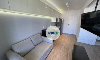 Imagem 7: Apartamento Studio Kitnet Mobiliado Dormitório Suíte Para Alugar, 35m² por R$ 3.400/mês