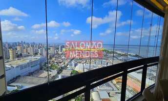 Imagem 5: Apartamento Mobiliado na Doca, no Umarizal. Andar alto, Vista Baia