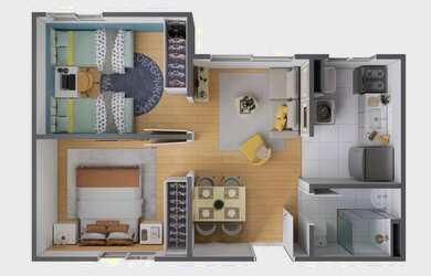 Imagem 2: Lindo apartamento com 2 quartos em Tarumã-Açu - Manaus - AM