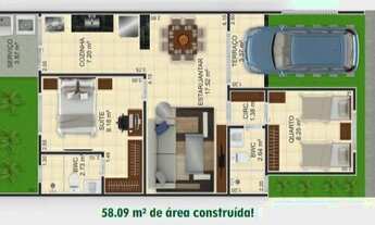 Imagem 5: Casa com 2 dormitórios à venda, 58 m² por R$ 185.000,00 - Parque Das Árvores - Parnamirim