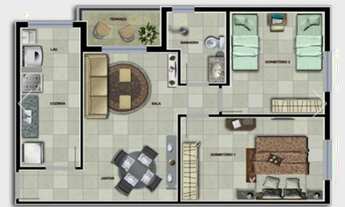 Imagem 3: Apartamento para venda com 48 metros quadrados com 2 quartos
