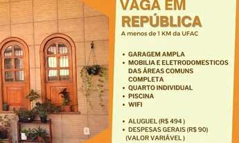 Imagem: Vaga em República Perto da UFAC