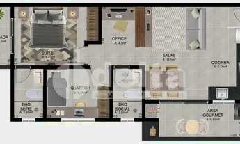 Imagem 7: Apartamento à venda, 2 quartos, 1 suíte, 1 vaga, Daniel Fonseca - Uberlândia/MG