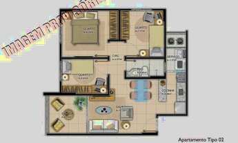 Imagem 2: Ed. Porto Real, apartamento com três quartos, na Pedreira