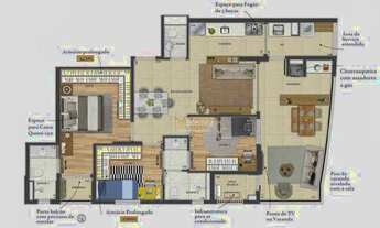 Imagem 2: Apartamento com 3 dormitórios à venda, 93 m² por R$ 1.380.000,00 - Vila Adyana - São José