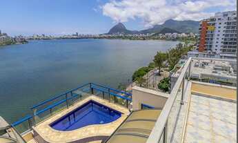 Imagem 4: Cobertura deslumbrante!!! Frontal Lagoa e vista Cristo duplex para venda tem 567m com 4