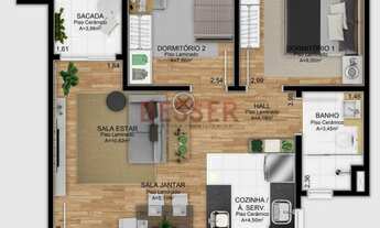 Imagem 2: Apartamento com 2 dormitórios à venda, 51 m² por R$ 211.889,85 - Operário - Novo Hamburgo