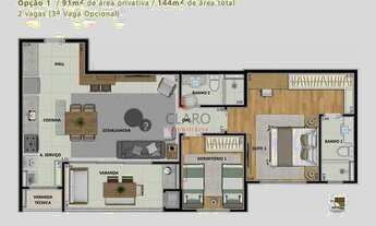 Imagem 7: APARTAMENTO com 2 dormitórios à venda com 144m² por R$ 927.475,68 no bairro Água Verde - C