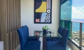 Imagem 7: Apartamento semi mobiliado - com 103m² em Petrópolis - andar alto, vista mar