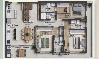 Imagem 4: Apartamento com 3 suítes no Estreito