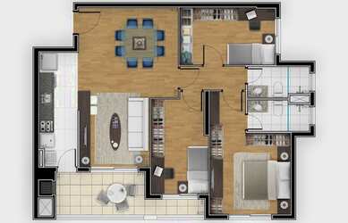 Imagem 2: Empreendimento com ótima localização, áreas comuns equipadas e decoradas e agregando a pos