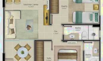 Imagem 3: Apartamento para Venda em Vitória, Santa Cecília, 2 dormitórios, 1 suíte, 2 banheiros, 1 v