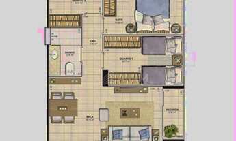 Imagem 7: Apto 2 quartos montado e decorado