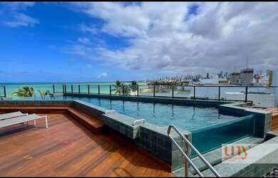 Imagem 7: Flat novo pé na areia com 18 m² e vista definitiva para o mar no Jardim Oceania