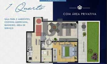 Imagem 2: Apartamento com área privativa à venda, 1 quarto, 2 vagas, Santa Efigênia