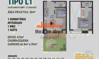 Imagem 3: Apartamento Loft Garden a venda Barra da Lagoa a preço custo