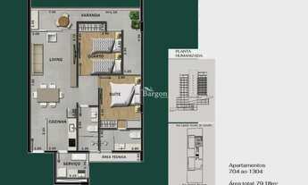 Imagem 5: Apartamento 2 quartos sendo 1 suíte a venda no Bairro Jardim Gloria em Juiz de Fora