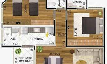 Imagem 6: Cobertura com 2 dormitórios à venda, 130 m² por R$ 420.000 - Parque São Vicente - Mauá/SP