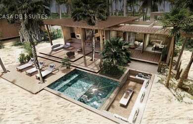 Imagem 3: MARAVILHOSAS RESIDÊNCIAS EM CONDOMÍNIO FECHADO PÉ NA AREIA - ENCONTRO DO RIO COM O MAR - L