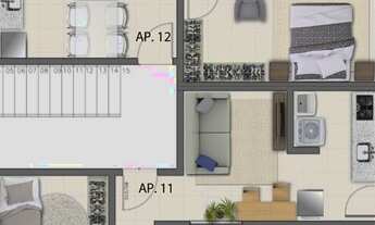 Imagem 2: APARTAMENTO com 2 dormitórios à venda com 46m² por R$ 188.900,00 - SÃO JOSÉ DOS PINHAIS