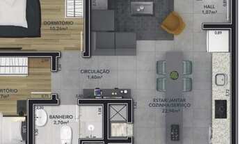 Imagem 4: Apartamento para venda de 52 metros quadrados com 2 quartos no bairro Rio Branco - Canoas