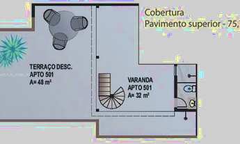 Imagem 5: Cobertura para Venda em Juiz de Fora, Nova Era, 3 dormitórios, 1 suíte, 2 banheiros, 1 vag