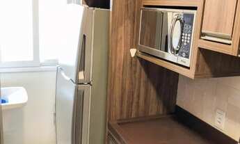 Imagem 4: MOBILIADO E EQUIPADO. 2 quartos (1 suíte), churrasqueira, sacada e vista. Infra estrutura