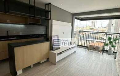 Imagem 4: Apartamento com 2 dormitórios para alugar, 50 m² por R$ 3.500,00/mês - Campestre - Santo A