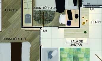 Imagem 2: EM CONSTRUÇÃO) Apartamento á venda tem 37 metros quadrados com 2 quartos em Centro - Diad