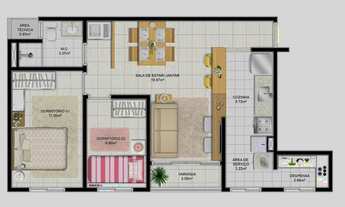 Imagem 5: Apartamento para venda possui 70 metros quadrados com 2 quartos em Piatã - Salvador - BA