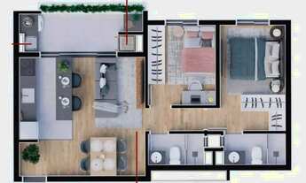 Imagem 2: Apartamento para venda com 58 metros quadrados com 2 quartos em Santa Felicidade - Curitib