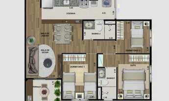 Imagem 4: On Belém View 2 e 3 dorms 56 e 65 m² com suíte e varanda