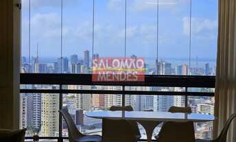 Imagem 4: Apartamento Mobiliado na Doca, no Umarizal. Andar alto, Vista Baia