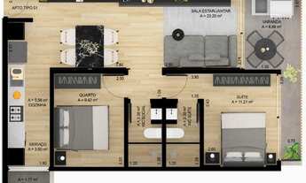 Imagem 2: Apartamento com 2 dormitórios à venda, 70 m² por R$ 455.000,00 - Canto do Forte - Praia Gr