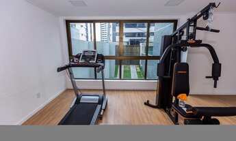 Imagem 3: Flat na quadra do mar com 25m2, frente mar, vista definitiva, mobiliado