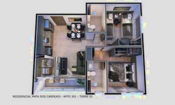 Imagem 2: Apartamento 2 quartos-varanda-suite,maceio