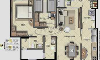 Imagem 2: Apartamento para Venda em São José, Campinas, 2 dormitórios, 1 suíte, 2 banheiros, 2 vagas