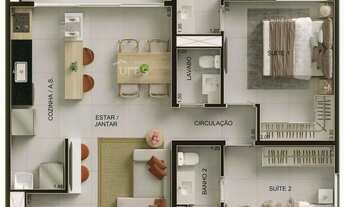 Imagem 3: Apartamento com 2 suítes no Setor Bueno