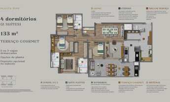 Imagem 7: 4 Dormitórios - VISTA PRIVILEGIADA - Poucos passos do shopping