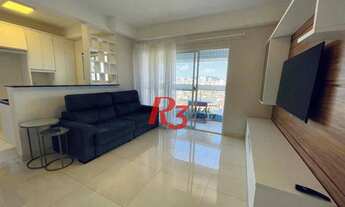 Imagem 2: Apartamento com 1 dormitório para alugar, 58 m² por R$ 4.900,00/mês - Boqueirão - Santos/S